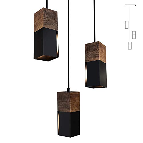 Lámpara de techo colgante vintage con pantalla retro industrial para bombillas E27, color negro y blanco, a elegir, para comedor, pasillo, restaurante, sótano, etc., 1 paquete