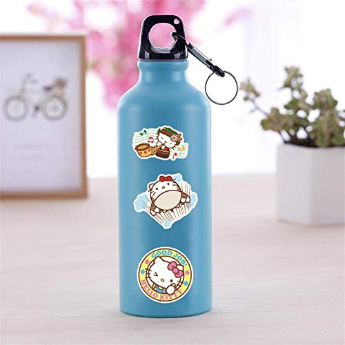 Lanseede 100pcs Pegatinas de Hello Kitty japonés Sanrio Kawaii Pegatinas estéticas Pegatinas de Vinilo para Botellas de Agua monopatín portátil Paquetes de Pegatinas Impermeables