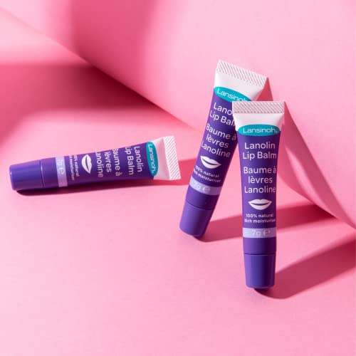 Lansinoh Bálsamo labial lanolina - calma y protege los labios secos y agrietados - Hidrata activamente 7 g, transparente