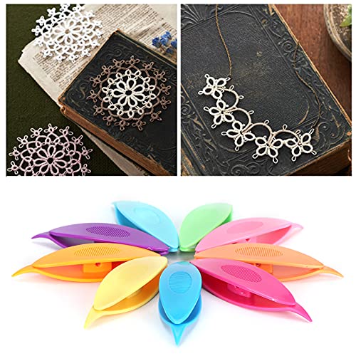 Lanzaderas de frivolité, accesorios de tejer convenientes de usar 9 unids/set para herramienta de manualidades para encaje DIY para encaje a mano