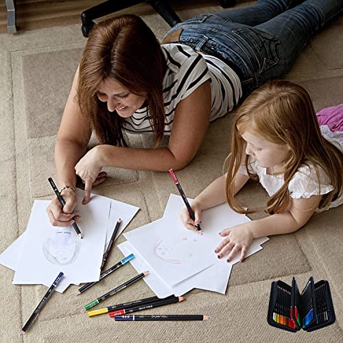 Lápices de Colores Profesionales para Adultos y Niños, Lypumso 72 Lápices de Dibujo de Colores Vibrantes, Ideal para Colorear y Crear Pinturas, Adecuado para Artistas y Principiantes