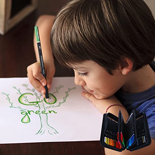Lápices de Colores Profesionales para Adultos y Niños, Lypumso 72 Lápices de Dibujo de Colores Vibrantes, Ideal para Colorear y Crear Pinturas, Adecuado para Artistas y Principiantes