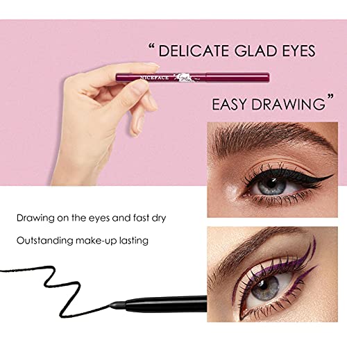 Lápices delineadores de ojos de 6 colores - Lápiz delineador de ojos en gel de colores, Lápiz delineador de ojos en gel mate, Kit de delineador de ojos colorido de larga duración a prueba de agua