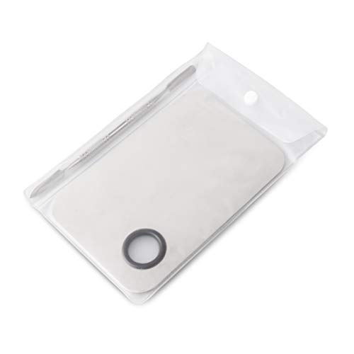 Lápiz labial de maquillaje Nail Art mezcla paleta de acero inoxidable con espátula herramientas BT057