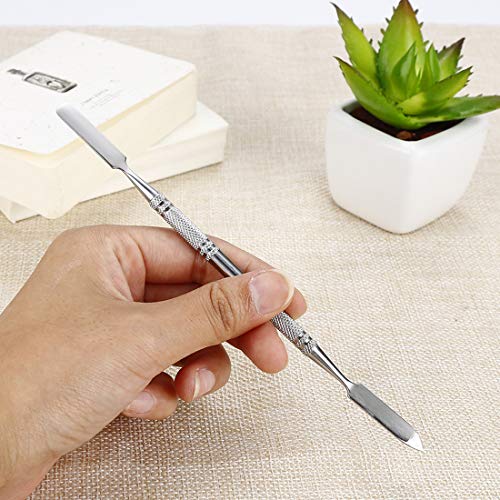 Lápiz labial de maquillaje Nail Art mezcla paleta de acero inoxidable con espátula herramientas BT057