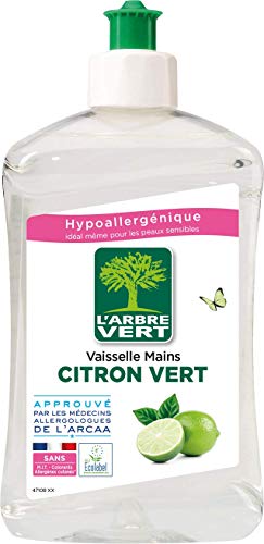 L'arbre vert Liquide Vaisselle Mains Citron Vert Hypoallergénique