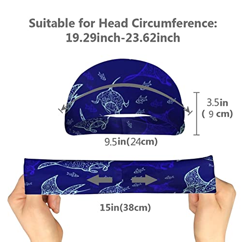 Las diademas deportivas no se caen de manta y pescado con estampado de rayas para correr para hombres y mujeres