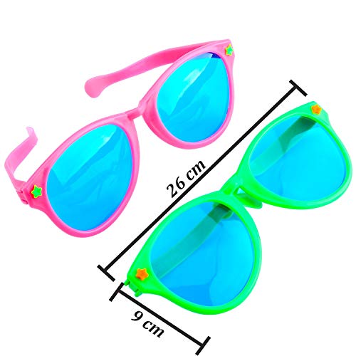 LATERN 6 Piezas Jumbo Gafas De Sol De Plástico De Colores Jumbo Gafas para Traje De Playa Vestido De Lujo Foto Apoyos Suministros para Fiestas