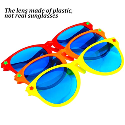 LATERN 6 Piezas Jumbo Gafas De Sol De Plástico De Colores Jumbo Gafas para Traje De Playa Vestido De Lujo Foto Apoyos Suministros para Fiestas