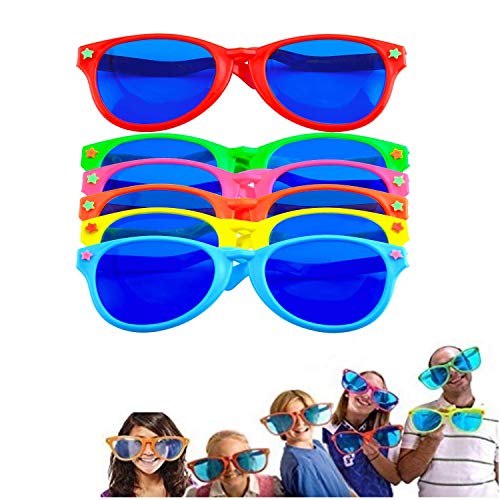 LATERN 6 Piezas Jumbo Gafas De Sol De Plástico De Colores Jumbo Gafas para Traje De Playa Vestido De Lujo Foto Apoyos Suministros para Fiestas