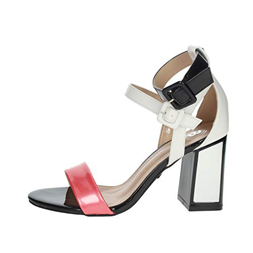Laura Biagiotti 6304 Sandalias Mujer Negro/Blanco 35