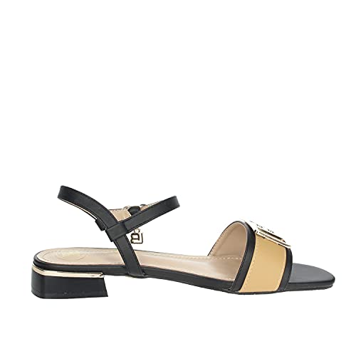 Laura Biagiotti 6736 Sandalias Mujer Negro/Marrón Cuero 36
