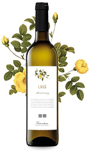 LAUS - Estuche de Vino 3 Botellas Chardonnay - Vino Blanco - Denominación de Origen Somontano - 3 Botellas de 75 cl - Elaborado con Variedad Chardonnay - Aroma Frutal