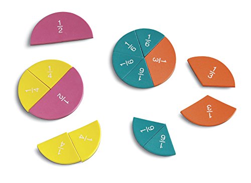 Learning Resources- Círculos magnéticos de Espuma Blanda Rainbow Fraction, Color (LER0608)