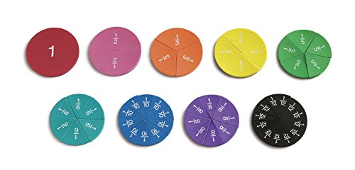 Learning Resources- Círculos magnéticos de Espuma Blanda Rainbow Fraction, Color (LER0608)