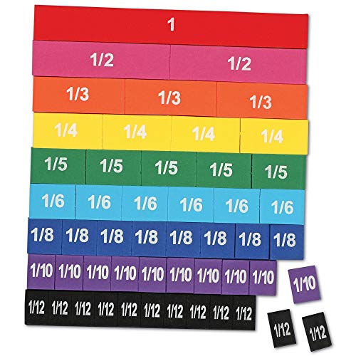 Learning Resources- Piezas fraccionarias magnéticas de Espuma Blanda Rainbow Fraction, Color (LER0611)