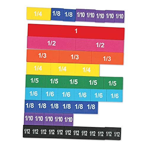 Learning Resources- Piezas fraccionarias magnéticas de Espuma Blanda Rainbow Fraction, Color (LER0611)