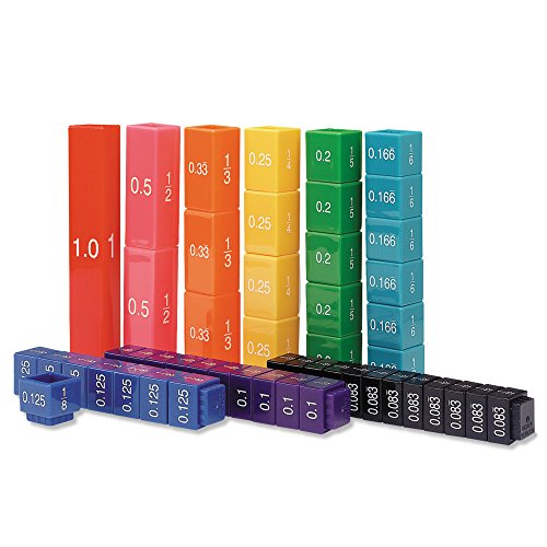 Learning Resources Resources-LER2509 Conjunto de equivalencia de Cubos Fraction Tower, Color (LER2509)