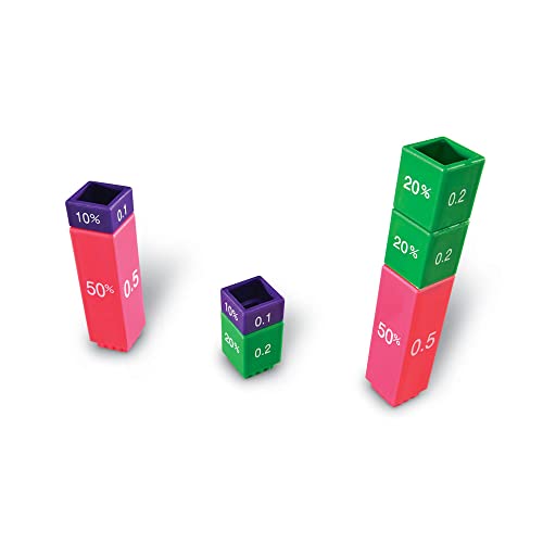 Learning Resources Resources-LER2509 Conjunto de equivalencia de Cubos Fraction Tower, Color (LER2509)