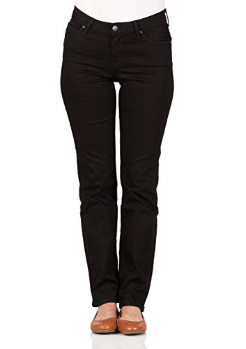 Lee Marion Straight Jeans Mujer, Negro (Black Rinse 47), 30W/31L
