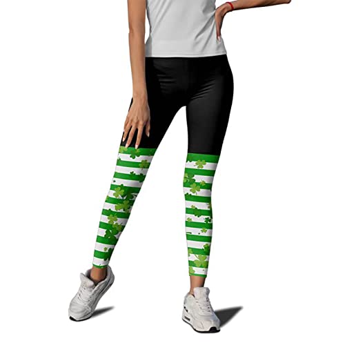 Leggings Mujer 2022 Nuevo Push Up Mallas Deporte Suave Leggins Deportivos Día de San Patricio Yoga Talla Grande Elásticos Sin Costuras Deporte Fitness de Verano Leggings(Negro,XL)