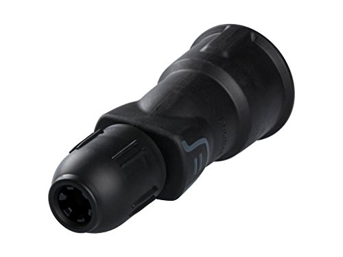Legrand, 050341 Bases y clavijas - Base de enchufe profesional con prensaestopas en caucho negro, entrada con toma de tierra, base 2 polos+tierra 16A