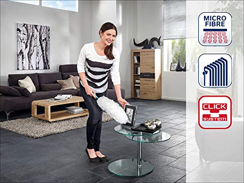 Leifheit Plumero atrapapolvo Duster XL, plumero quita polvo con microfibras compactas, atrapa polvo de 38cm ideal para superficies grandes y delicadas