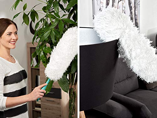 Leifheit Plumero atrapapolvo Duster XL, plumero quita polvo con microfibras compactas, atrapa polvo de 38cm ideal para superficies grandes y delicadas