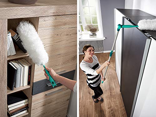 Leifheit Plumero atrapapolvo Duster XL, plumero quita polvo con microfibras compactas, atrapa polvo de 38cm ideal para superficies grandes y delicadas