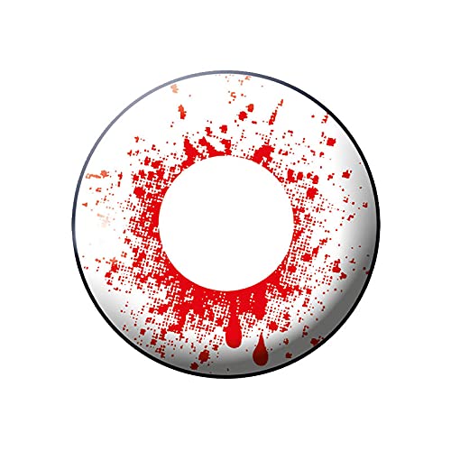 Lentillas de Colores con Salpicaduras de Sangre roja, lentillas Zombies, inyectadas en Sangre, lentillas Halloween, lentillas Zombies Blancas, lentillas de Colores, Drácula Blanco