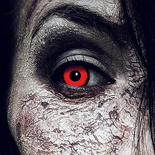 Lentillas de contacto de colores sin receta 3 M Lentillas de Halloween Lentillas de zombie, maquillaje de vampiro, maquillaje de vampiro Rojo