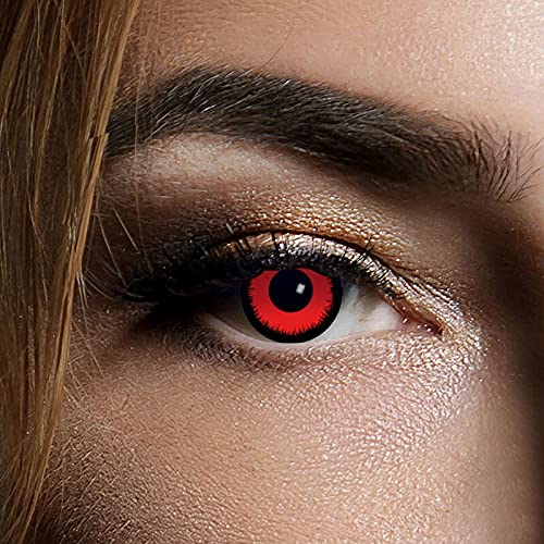 Lentillas de contacto de colores sin receta 3 M Lentillas de Halloween Lentillas de zombie, maquillaje de vampiro, maquillaje de vampiro Rojo