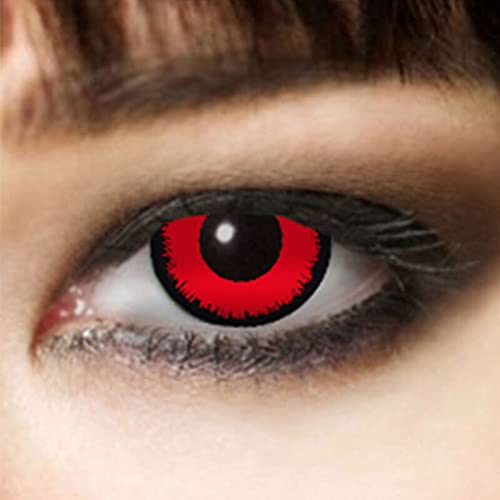 Lentillas de contacto de colores sin receta 3 M Lentillas de Halloween Lentillas de zombie, maquillaje de vampiro, maquillaje de vampiro Rojo