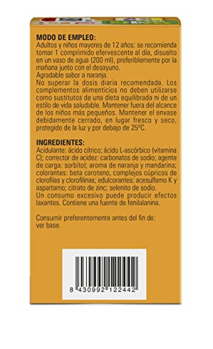 LEOTRON Vitamina C | Complemento Alimenticio | Fatiga | Cansancio | Angelini | 90+18 Comprimidos Efervescentes