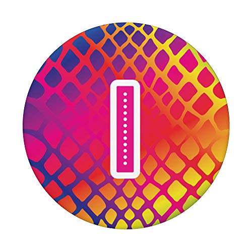 Letra I Rosa Piel de Serpiente Estampado Animal Print Divertida Inicial PopSockets PopGrip Intercambiable