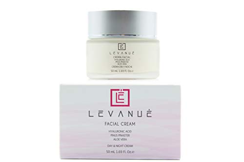 LEVANUE Crema Hidratante Facial Mujer - Crema Antiarrugas Mujer - Acido Hialuronico - Vitamina C Facial - Aloe Vera - Con Extracto de Corteza de Pino Maritimo Frances - Mujer y Hombre