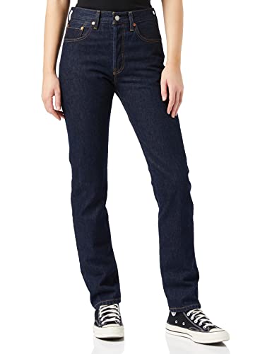 Levi's 501 Jeans For Women, Dark Indigo-Flat Finish, 28W / 30L para Mujer