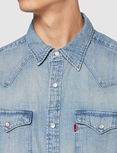 Levi's Barstow Western Standard Camisa, Blue (Red Cast Stone 0001), X-Large para Hombre