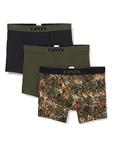 Levi's Calzoncillos Tipo bóxer de Camuflaje para Hombre, Gris/Verde, M