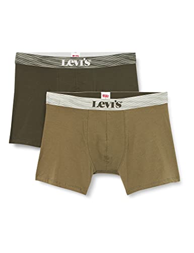 Levi's Irregular Stripe Waistband Men's Boxer Briefs, Green Combo, S para Hombre