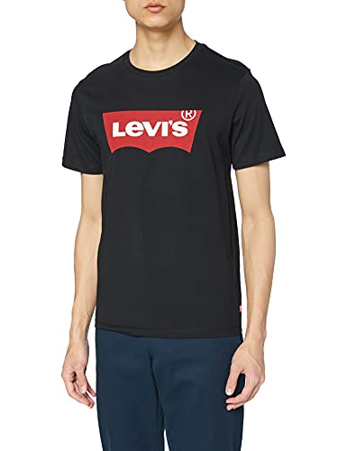 Levi's Set-In Neck Camiseta, Graphic H215-Hm Black, XXS para Hombre