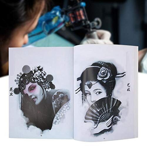 Libro de tatuajes de color de patrón exquisito de 100 páginas, hermosos diseños de tatuajes modernos, accesorio de libro de plantilla de práctica de tatuaje para tatuadores