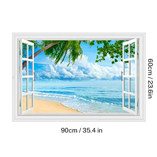 Lichi 3D - Adhesivo decorativo para pared, diseño de árbol de coco