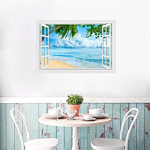 Lichi 3D - Adhesivo decorativo para pared, diseño de árbol de coco