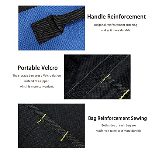 Lichi Bolsa de herramientas para rollo de herramientas, 22 bolsas de bolsillo, bolsa multiusos enrollable, organizador de rollos de herramientas, bolsa de herramientas portátil, negro