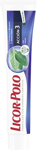 Licor del Polo - Dentífrico Acción 3 - 12uds de 75ml (900ml) – Pasta de dientes que fortalece, blanquea y proporciona aliento fresco – Combate tres problemas en un cepillado