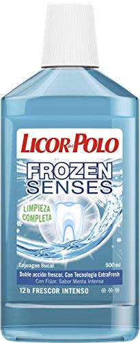 Licor del Polo - Enjuague bucal Frozen Senses - 1 ud de 500 ml - Tecnología Extra Fesh