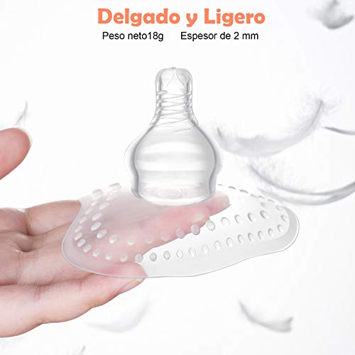 Lictin Pezonera de Silicona-Protectores de Pezones Silicona con Estuche, Material Seguro Suave sin BPA, 2pcs Pezonera de Silicona con 2 Estuche, Diámetro Interior de 2,5 cm