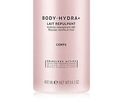 Lierac - Leche hidratante corporal Body Hydra+, protectora, antienvecejimiento, con ácido hialurónico, para todos los tipos de piel, formato de 400 ml