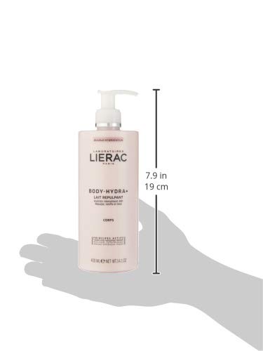 Lierac - Leche hidratante corporal Body Hydra+, protectora, antienvecejimiento, con ácido hialurónico, para todos los tipos de piel, formato de 400 ml